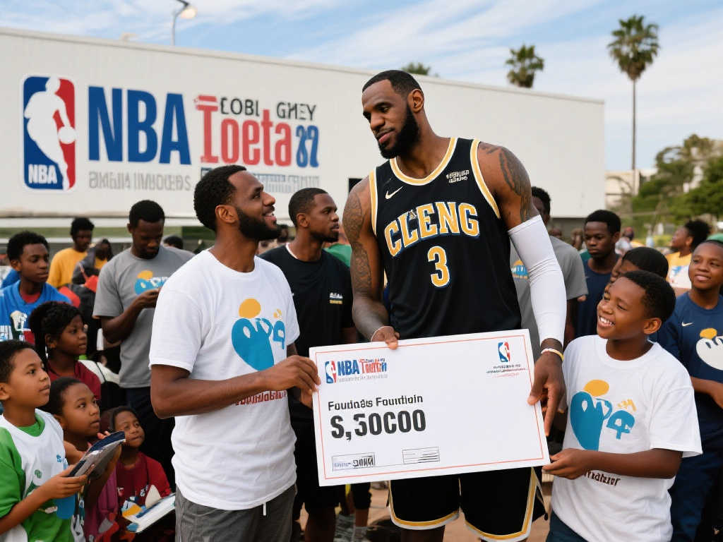 NBA球员参与社区公益活动,树立正能量形象 NBA球员参与社区公益活动,树立正能量形象